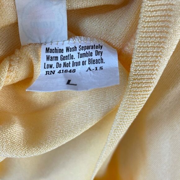 Vintage Kenneth Knits Light Yellow Sweatter Top Size L EUC - Picture 9 of 9